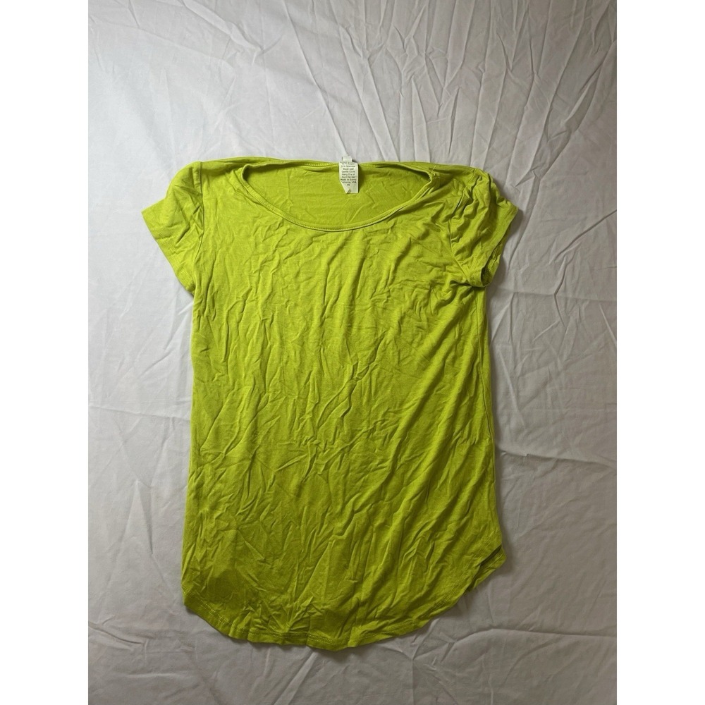 Honey & Lace‎ Bright Lime Green Glam Lightweight Neon Tshirt Casual Luxury XS